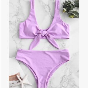 Front tie bikini